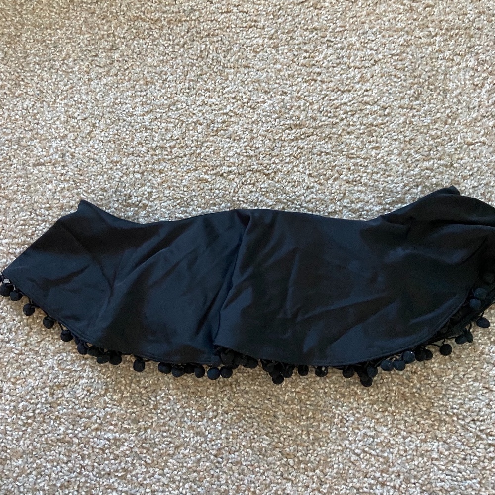 Black, off the shoulder swim top, XS